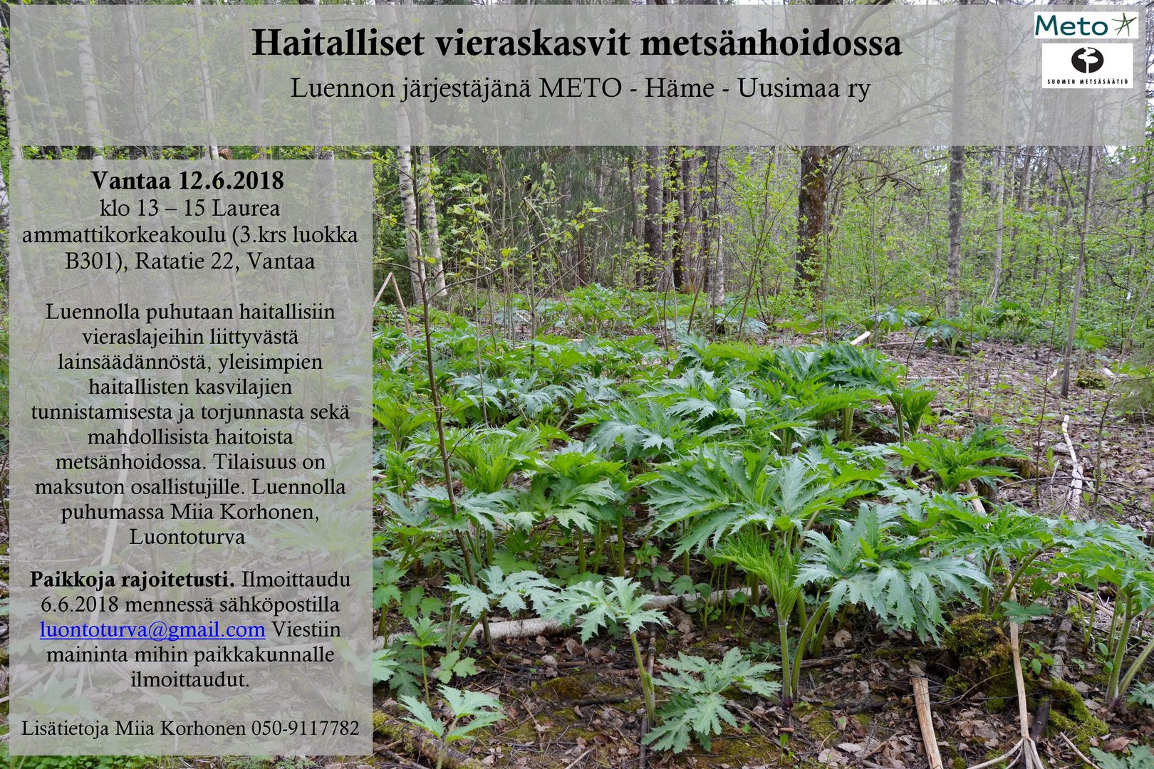 2018_Vantaa_12.6.2018_haitalliset_vieraskasvit_metsanhoidossa_luento_METO_-_Hame-Uusimaa_.JPG